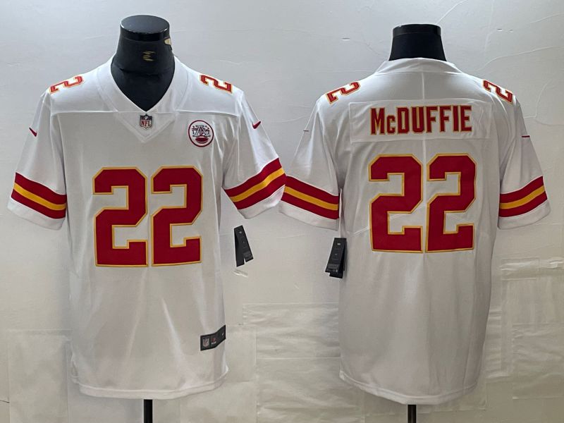 Men Kansas City Chiefs 22 Mcduffie White 2024 Nike Vapor Untouchable Limited NFL Jersey